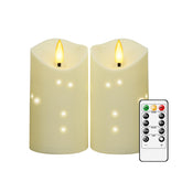 Kakoya outdoor flameless candle with embedded star string for magical garden ambiance