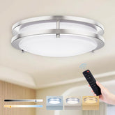 Kalium LED ceiling light remote control for effortless brightness adjustments.