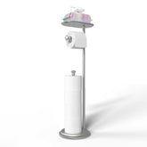 KalTell freestanding toilet paper holder with stable base for easy one-handed rolls