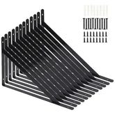 Kamiaha heavy-duty shelf brackets 16x10 in use for sturdy shelving