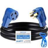 Kanayu 10ft four-prong extension cord ready for EV charging and dryers.