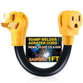 Kanayu welder adapter cord links 10-50P to 6-50R for welding setups