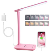 karidi LED desk lamp folded pink for compact spaces and travel-ready use
