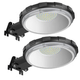 Karjoefar LED barn light in dusk-to-dawn mode illuminates outdoor spaces.
