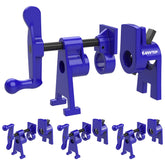 KARRYTON half-inch pipe clamps jaw close-up showing strong glue bond potential
