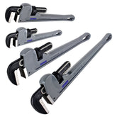 KARRYTON 10-inch pipe wrench with lightweight aluminum handle for easy grip.