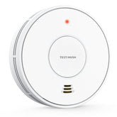 KARUOTOP smoke and CO detector front view, compact and ready for any room.