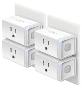Kasa Smart HS103P4 setup image showing quick plug-in installation for instant control.