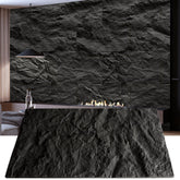 KASARO 3D faux stone panel texture close-up showing deep relief for bold wall accents.