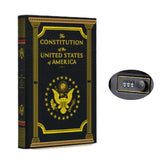 KASLVOX fake book box with Constitution cover blends into shelves for discreet valuables storage