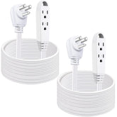 Kasonic 12 ft three-outlet extension cord in a two-pack ready for flexible desk power.