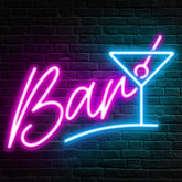 Kavaas Bar Neon Sign wall-mount glows warmly, ideal home bar decor.