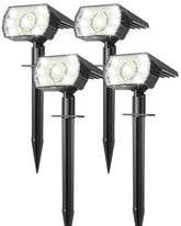 Kaxiida solar lights along a garden path using 56 LEDs for bright, even visibility