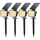 Kaxiida solar lights with ultra-bright LEDs illuminate driveways and gardens.