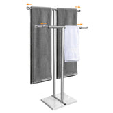 Kayfia 40-inch standing towel rack front view for oversized towels