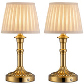 KDG cordless portable table lamp set in bronze for clutter-free surfaces.