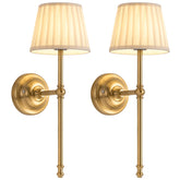 KDG cordless wall sconce in gold finish delivers ambient living room light
