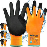 Kebada T1 waterproof gloves outer coating shields hands in cold outdoor work.