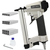 KEENTECH pneumatic staple gun profile view showing compact handling.
