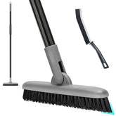 KeFanta grout brush long handle reaches high corners for easy bathroom cleaning.