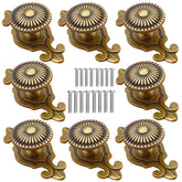 Kelier brass cabinet knobs with mushroom backplate add vintage charm to cabinetry.