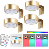 KELUOLY battery-powered gold picture light with magnetic mount for wall art, providing soft eye-friendly illumination.
