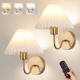 KELUOLY wireless wall sconce with gold gooseneck for ambient living room lighting