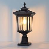 Kemeco ST4346Q solar post light at dusk for reliable outdoor visibility.