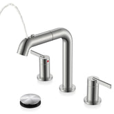KENES bathroom faucet with pull-down sprayer for flexible water control in daily tasks.