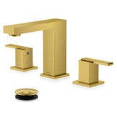 KENES brushed gold widespread faucet with 8-inch spread for a stylish bath