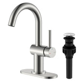 KENES KE-9005B brushed nickel bathroom faucet with 1 handle for smooth daily tasks