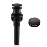 KENES oil rubbed bronze pop-up drain with durable finish resists scratches and corrosion.
