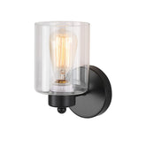 KENMI 1-light bathroom light with clear glass shade brightens bathrooms