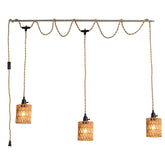 KENMI 3-light hanging light with plug-in cord for versatile kitchen or living room lighting