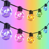 KepStars outdoor string lights with 25ft length and 20 bulbs create inviting patio ambiance.