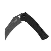 Kershaw Dawnstar hawkbill blade close-up for precise cuts on boxes and rope