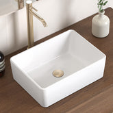 KES BVS110S40 rectangle sink front view showcases modern vessel design for contemporary bathrooms