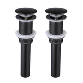 KES pop-up sink drain stopper in matte black for vessel sinks, helps prevent clogs.
