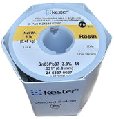 Kester 24-6337 solder spool closeup for smooth soldering and neat joints.