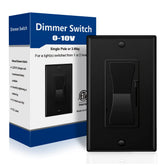 KeyGMA Black 0-10V dimmer front view enabling precise full-range LED dimming.