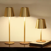 Keysays cordless table lamp with brushed gold finish for warm indoor dinners