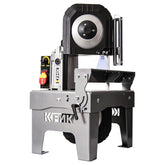 KFMK 10A band saw with large workbench for stable metal cutting.
