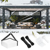 KGOSAUO clear tarp 8x10ft rolled out for transparent weather protection and clear viewing
