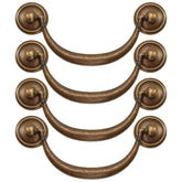 KH866 vintage bail pull with flower design for an easy drawer update with included screws.