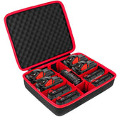 Khanka hard battery storage box front view for Milwaukee batteries.