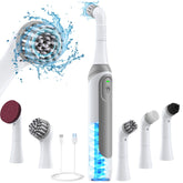 Khelfer rechargeable electric grout brush handle with lightweight grip for easy cleaning