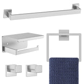 Kiakuoow brushed nickel 16-inch towel bar, rust-resistant and easy to clean