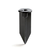 Kichler 8-inch outdoor landscape stake in black provides sturdy support for pathway lighting.