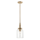 Kichler Madden 1-light pendant with clear glass for bright task lighting over counters