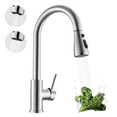 Kicimpro kitchen faucet body in brushed nickel for a durable, stylish finish